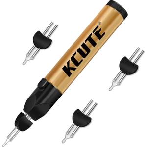 Chispee Thread Burner with 3 Pcs Replacement Tips for Finishing Bead Weaving, Fast Melting Wax, Leather Heat Transfer, and Stringing Projects (Gold)