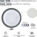 High Bay LED Shop Lights, 200W UFO LED High Bay Light with US Plug, 120V UFO LED High Bay Light for Garage Workshop Barn Warehouse, Commercial Bay Lighting 5000K-Daylight 4 Pack