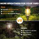 UME 10 Pack Solar Pathway Lights Outdoor, Bright Solar Garden Lights with Metal DesignIP65 Waterproof, Auto On/Off, 3000K LED Landscape Lighting for Yard, Lawn, Walkway, Driveway, Patio Decor
