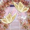 2 Sets 2 Sets Butterfly LED Floor Lamp for Wedding Decor 23.6 Inches Creative Hanging Butterfly Ceiling Light Romantic Bridal Party Spring Wedding Decoration (Gold)