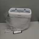 JOYBOS Bathroom Garbage Can with Lid, 3 Gallon Small Garbage Can, 10L Dogproof Slim Plastic Narrow Garbage Bin with Pop-up Lid for Toilet, Office, Bedroom, Living Room, White (1 Pack (2.7 Gallon))