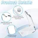 6 Pcs Transparent Acrylic Spoon Pen Display Stand Rack, 3.8x2.56x1.57inch