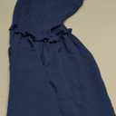 QIXING Women's Summer Casual Rompers Dressy Smocked Loose Comfy Short Jumpsuits Vacation Outfits With Pockets, Size: M