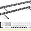 2pcs Floating Shelf Bracket Heavy Duty,Decorative Floating Shelf Hardware Hidden Black Metal Fireplace Mantel Brackets (22"X8"X1.0"--2pcs--with Build Kit)