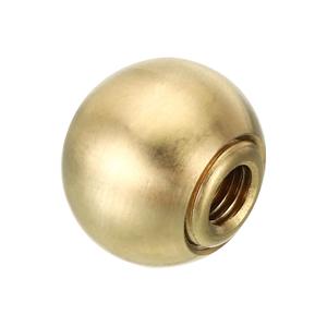 PATIKIL 17.5mm/0.69" Ball Lamp Finials Caps Knob, 1 Set Solid Brass Lamp Shade Top Decoration Screw Cap Nuts with Brass Reducing Adapter for Table Floor Lamps