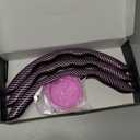 Car Steering Wheel Cover, 3 Piece Bright Carbon Fiber Steering Wheel Covers, Non-Slip Steering Wheel Cover Protector, Great Grip, Universal Car Accessories Decoration for 14.5-15 inch (Pink)