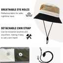 Outdoor Kids Sun Hat Quick Dry Bucket Hat Multiple Color Patchwork for Boys Girls 8-15 Years UPF 50+ Summer Beach Hats (Black)