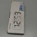 Peakeep Small Digital Alarm Clock Plug in for Bedrooms Bedside, Tiny Electric Clock Large Big Numbers Display with Battery Backup for Desk Table, 6 Dimmers, 5 Adjustable Alarm Volumes (Blue)