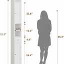 ChooChoo Narrow Bathroom Storage Cabinet with Adjustable Shelves and Drawer, 7.87"D x 7.87"W x 70.87"H