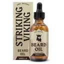 Striking Viking Vanilla Beard Oil for Men - Naturally Derived Conditioner with Argan & Jojoba Oils for Softening, Moisturizing and Growth (2 Oz) (2 Fl Oz (Pack of 1))