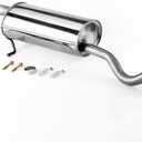 100% Stainless Steel Rear Exhaust Muffler for 2007-2011 Honda CR-V CRV3 | 409 Stainless Steel, Gasket + Bolt Kit + Exhaust Rubber Hanger, For 2007-2011 Honda CR-V 2.4L,Direct Fit,Bolt On OEM