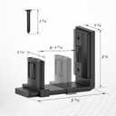 Upgraded Sliding Barn Door Bottom Floor Guide with Adjustable Roller, Wall Mount Floor Guide, Smoothly and Quietly, Easy to Install, Fits up to 2" Thickness Door, Black