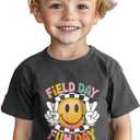 Boys Field Day Shirt for Kids Girls in My Field Trip Era T-Shirts Toddler Tops Graphic Flag Tee Short Sleeve 2-8T (Gray)