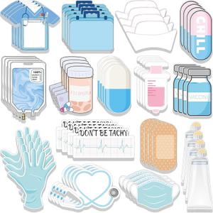 60 Pads Mini Funny Nurse Sticky Notes CNA Gifts Nursing Essentials Medical Themed Mini Notes Assorted Pads Self Stick Cute Memo for Gifts Hospital
