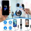 OSA Wireless Lavalier Microphone, Wireless Microphone for iPhone, Android Phone, Camera, Clip-on Plug & Play Auto-sync and Noise Reduction for Video Recording, Interview