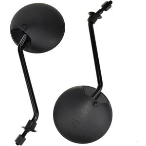 HIAORS 8mm Motorcycle GY6 Scooter Rearview Mirrors Adjustment for 50cc Motorcycle Moped Ruckus 50 P50 Spree Elite50 FA50 Tomos A35 Sprint Targa 150cc 250cc 157QMJ Kymco Replacement Parts Black (Round)