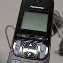 Panasonic Cordless Phone, 1.6" Backlit Display, Call Block, Speakerphone, 10 Hours Talk Time, 1 Handset - KX-TGC200B (Black)