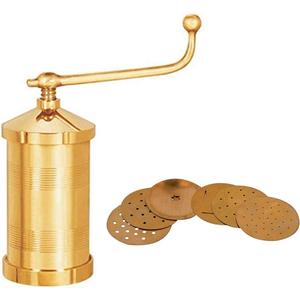 Sev Sancha Gathiya Murukulu Janthikulu Maker Machine with 6 Different Jali - Brass