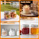 4 oz Glass Mason Jars, 12Pack Mini Glass Jars with Airtight Metal Lids, Glass Storage Containers for Overnight Oats, Jam, Jelly, Honey, Beans, Spice, Home Decor