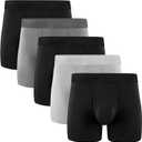 5Mayi Men's Underwear Boxer Briefs Cotton Regular Long Mens Boxer Briefs Underwear Men Pack (Medium, A2: 5 Pack Mens Boxer Briefs)