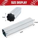 Dunzy 3 Pcs Crimped Style Baseball Ground Anchors for Baseball Bases, Silver