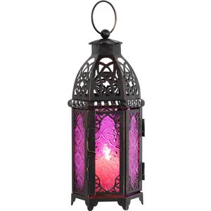 NEEDOMO Halloween Decorations,11'' Moroccan Lanterns Decorative Indoor & Outdoor, Vintage Christmas Candle Holder, Metal Lanterns Decorative, Table, Patio, Porch, Shelf, Christmas Spring Home Decor