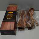 Wooden Spoons for Cooking, 8 PCS Teak Wood Cookware Utensil Set with Hooks - Smooth Finish, Non-Stick, Comfortable Grip, Heat Resistant Kitchen Utensils