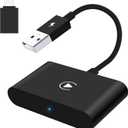 Wireless CarPlay Adapter 2025 Plug & Play Dongle, Upgrade for iPhone 6+ & Cars 2015+, Convert Wired Connection to Bluetooth Apple Interface