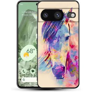Compatible with Google Pixel 8 Case, Colorful Aesthetic Horse Designed for Shockproof Soft TPU Case (Pattern-5)