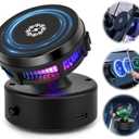 15W Wireless Charger Phone Mount, Electric Vacuum Suction Cooling Car Charger, 360 Rotatable Car Magnetic Phone Holder for Screen/Glass/Smooth Surface, Compatible with iPhone 16/15/14/13/12 Series