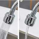 360 Swivel Kitchen Sink Faucet Aerator Faucet Sprayer Attachment Tap Aerator Faucet Nozzle Faucet Head 55/64'' Female Thread for Kitchen, Bathroom Faucet (Shorter Style 1PC,Adapter Included)