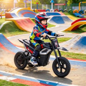 24V Kids Electric Dirt Bike, 350w Motorcycle with 10 MPH Max Speed & 12-Mile Range,Rear Wheel Suspension, Twist Grip Throttle, Rubber Tires, 21.26 inches x 45.67 inches x 26.38 inches