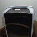 IRIS USA Cat Litter Box XX-Large Open Top with High Sided Walls Tall Scatter Shield Scoop Included Easy Clean Plastic Pan for Big Cats Kittens Multi-Cat Households 30"L x 20"W x 14"H Black