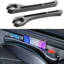 3 x 2PCS Car Seat Gap FillerGap Stopper Fill Gap Between Seat and ConsoleBuilt-in Recessed Storage OrganizerUniversal for Most Cars Trucks SUVs to Stop Things from DroppingBlack