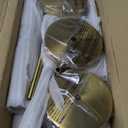 Brass Pendant Lights Kitchen Island - Gold Clear Glass Pendant Light Fixture Multiple Stems Rods 3 Units 12 Inch 3 Units 4 Inch (3 Pack Brass)