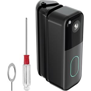 Blink Doorbell Mount, 3055 Degrees Angle Mount for All-New Blink Video Doorbell, Adjustable Door Bell Kits, Left/Right Universal Installation, Corner Holder with Wide Viewing Angle (Black)