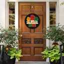 3D Juneteenth Freedom Day Door Sign,Juneteenth Wreaths for Front Door,African American Freedom Day Decor,Pride Black History Sign,June 1865 Independence Day Decor for Home Porch Yard