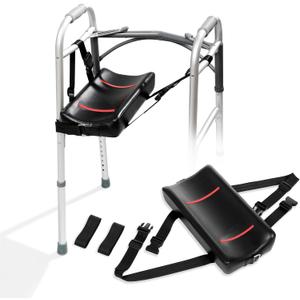 Knee Sling Attachment for Walker with Support Pads | 3.0 Adjustable Safety Lift Leg Pads | Comfort - Ergonomically Designed for Foot Injuries | Fits Almost All Walkers | 300 LBS Weight Capacity