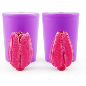 2PCS Tulip Flower Silicone Molds - Mold for Resin, Candle Mold, 3D Soap Mould, Epoxy Casting Resin for Crafts and Handmade Gifts