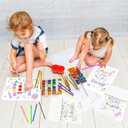 HOWAF 100th Day of School Coloring Goodie Bags with 12 Paint Pens 100 Days of School DIY Treat Bags White Paper Goodie Bags Color Your Own 100th Day Activities Gifts Craft Bags Classroom Supplies