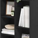 Furinno LUDER Book Shelf, 5-Cube Bookshelf, Reversible Bookcase, 9.4 x 19.5 x 31.5, for Living Room, Bedroom, Home Office, Blackwood