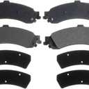 ACDelco Silver Rear Brake Pad Set with Wear Sensor 14D834M | GM 19286124 Semi-Metallic Rear Brake Pads for Select Cadillac, Chevy, Chevrolet, GMC, and more