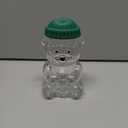 Glass Bear Cup,Bear Cup with Straw, 500ml Reusable Bear Glass Tumbler with Lid for Iced Coffee, Milk Tea, and Cocktails, Dishwasher Safe(Green)