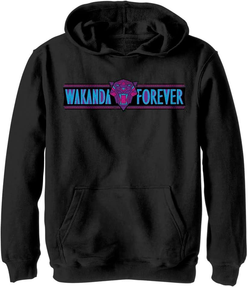 Marvel Boys' Banner Phrase Hoodie (X-Large, Black)