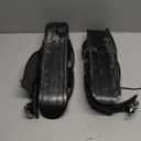 GKWW Mini Ski Skates with Gloves & Goggles Winter Outdoor Skiing Mini Sled Snowboard Sled Shoes Portable Snowblades Skis Shoes Adjustable Short Snowskates Skiboards