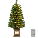 4 Feet Pre-Lit Potted Christmas Tree