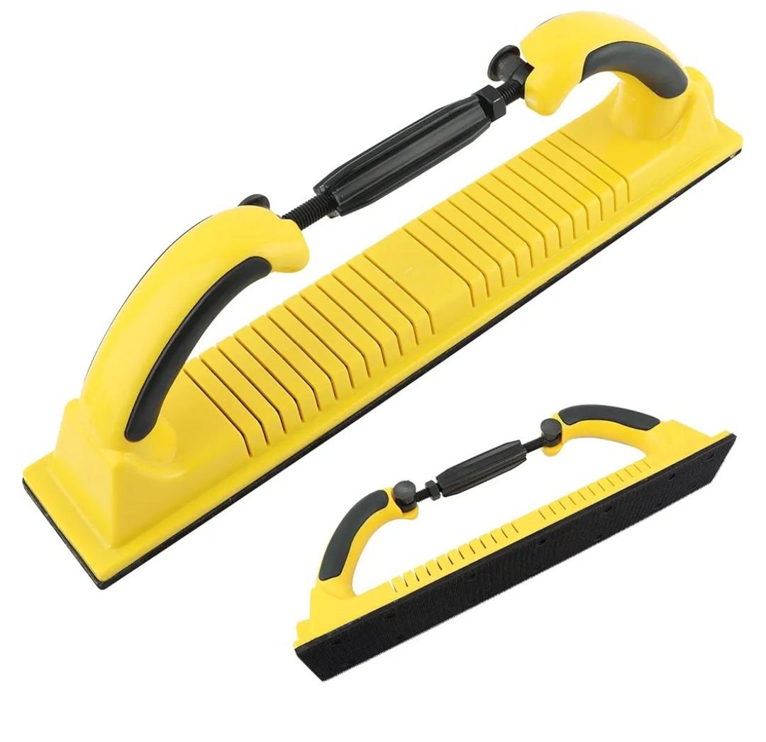 2-3/4" x 15-3/4" PSA Adjustable Radius Flex Longboard Hand Sanding File Block with PSA Backing Conversion Adapter Pad, Use Continuous Rolls or Sandpaper Sheets, Auto, Wood