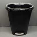 Rubbermaid Classic 13 Gallon Premium Step-On Trash Can with Lid and Stainless-Steel Pedal, Black Waste Bin for Kitchen/Home/Office/Garage