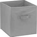 Handy Laundry Foldable Cube Storage Bins - 6 Pack - Decorative Fabric Storage Cubes are Collapsible & Great Organizer for Shelf, Closet or Underbed. Convenient for Clothes or Kids Toy Storage (Grey)