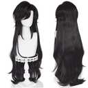 Hua Cheng San Lang Cosplay Wig Anime Black Long Wave Hair for Men Women Chinese Hanfu wig Heat-Resistant Fiber Halloween,Chirstmas,Party,Comic con